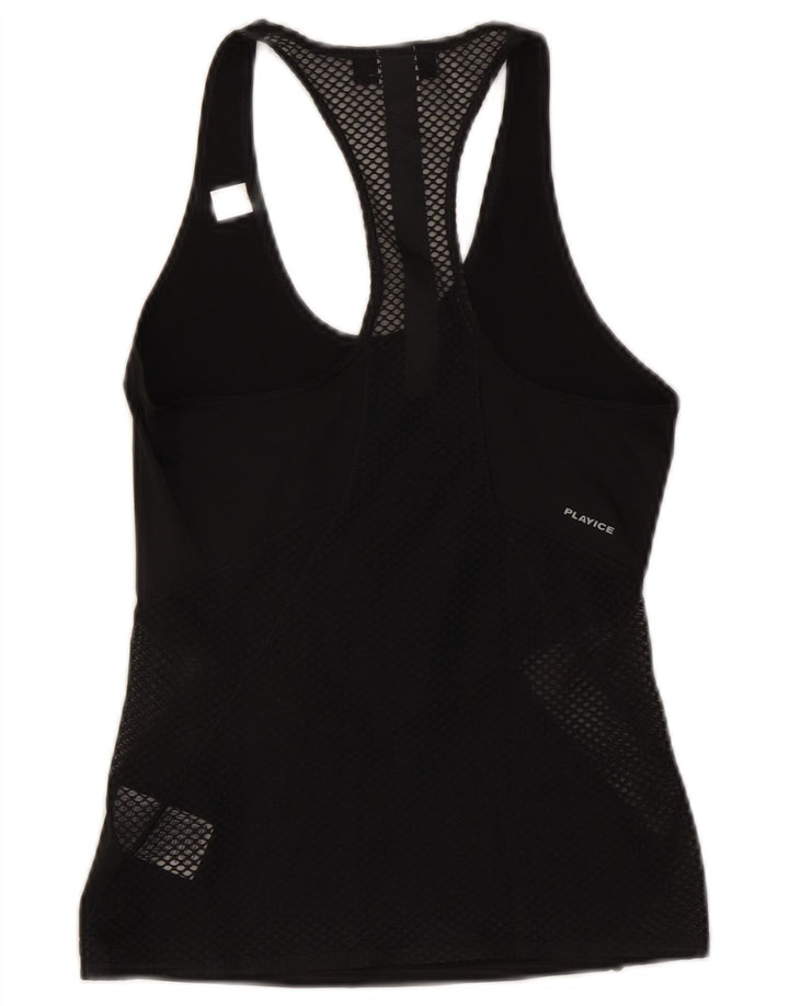 REEBOK Camiseta sin mangas para mujer UK 4 XS Negro Poliéster