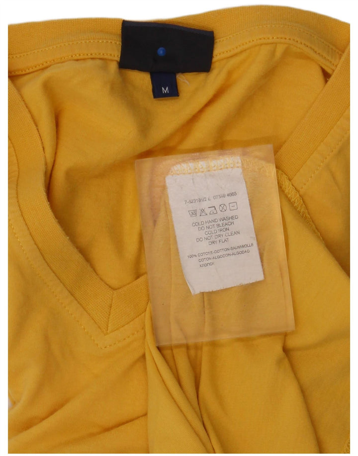 TRUSSARDI JEANS Camiseta gráfica para hombre Top de algodón amarillo medio