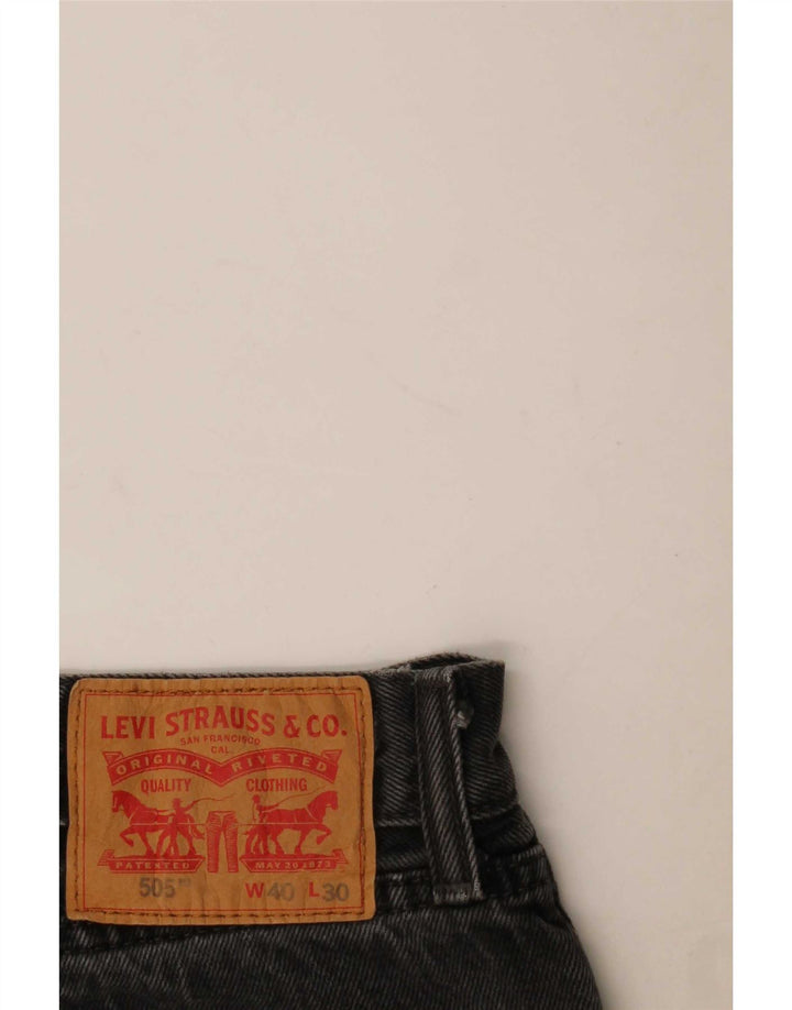 Vaqueros Levi's Mujer 505 Rectos W40 L26 Algodón Gris