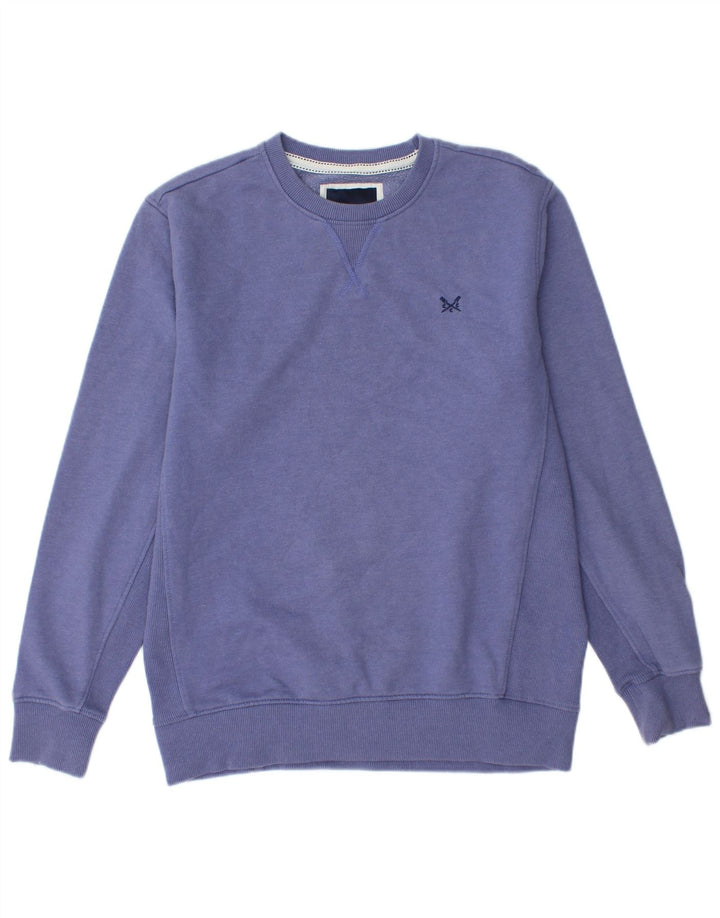 CREW CLOTHING Sudadera para hombre Jumper Medium Purple Cotton