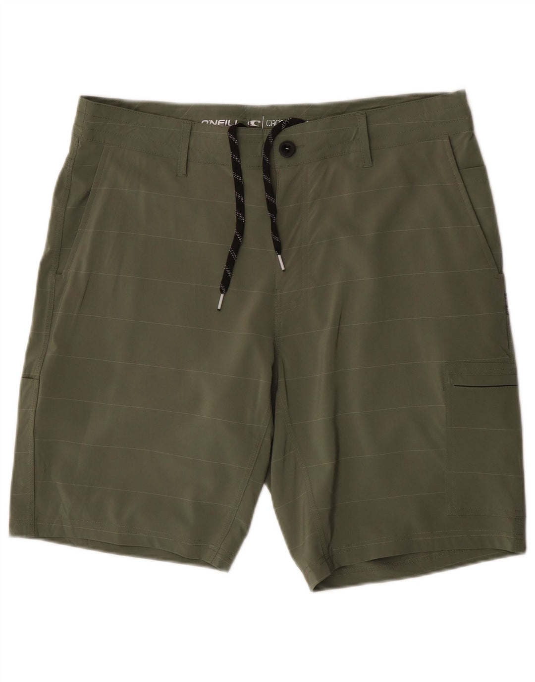 O'Neill Pantalones cortos cargo para hombre W36 Algodón a rayas verdes grandes