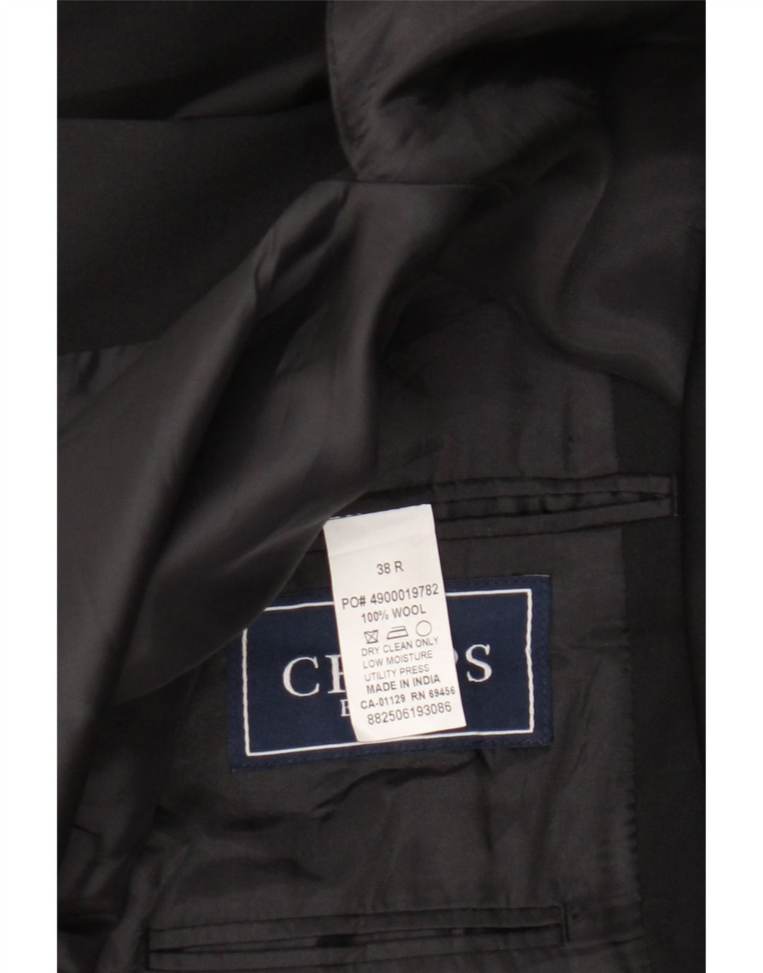 Chaps Chaqueta tipo blazer de 2 botones para hombre UK 38 Mediana Lana negra