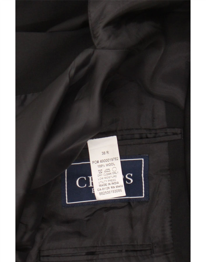 Chaps Chaqueta tipo blazer de 2 botones para hombre UK 38 Mediana Lana negra