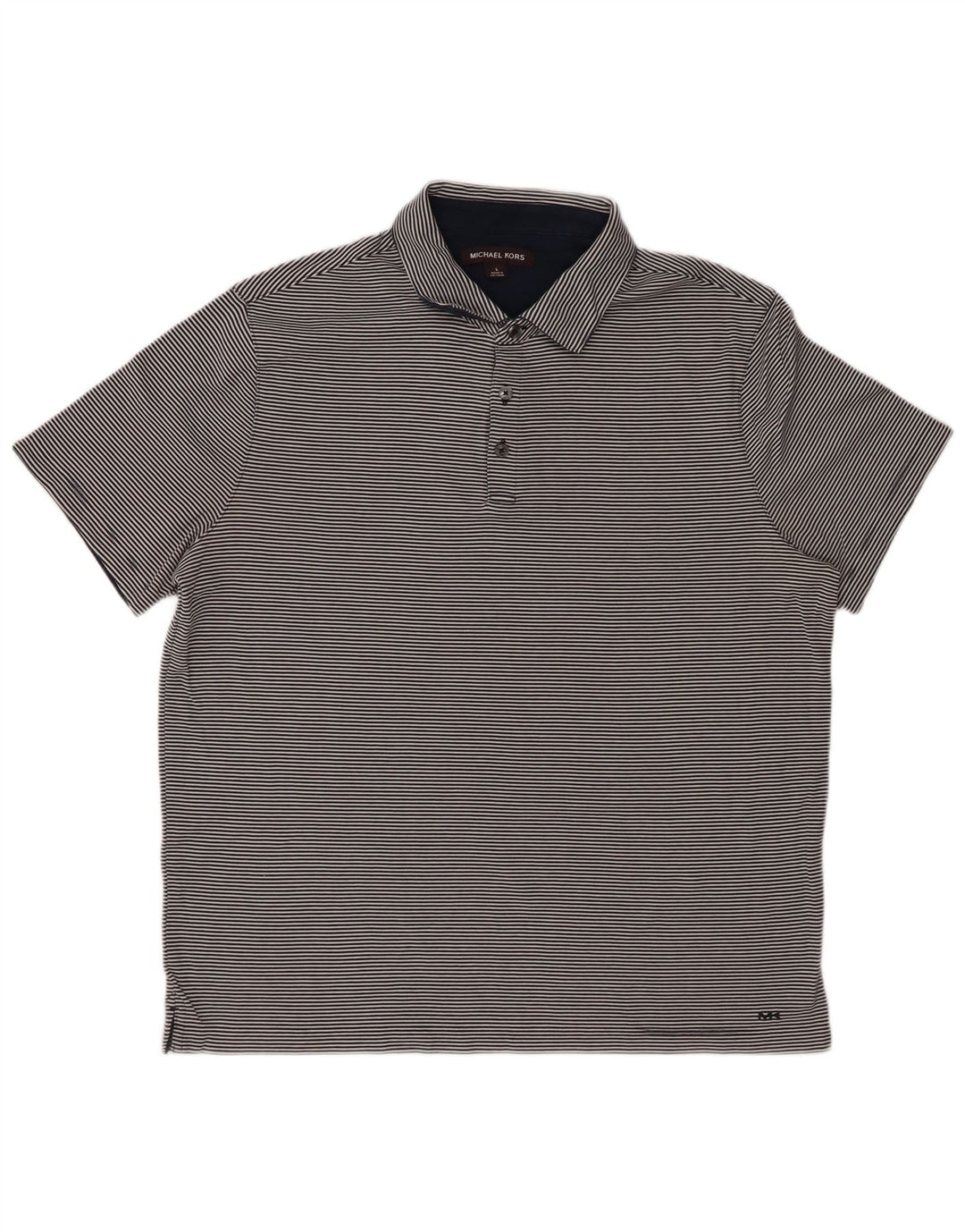 MICHAEL KORS Polo para hombre grande azul marino a rayas