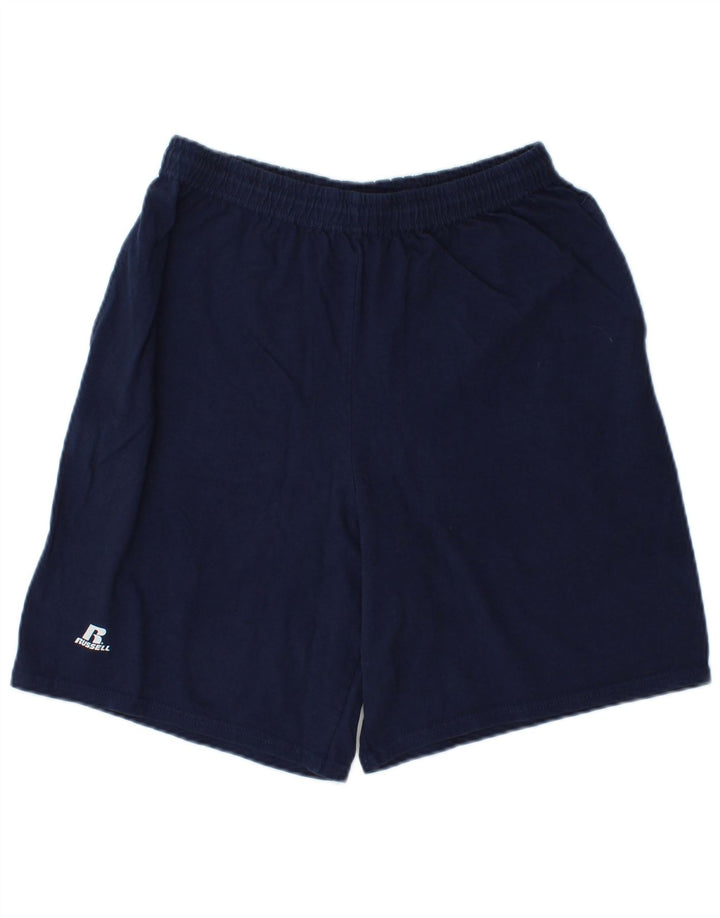 RUSSELL ATHLETIC Shorts deportivos para hombre Algodón azul marino mediano