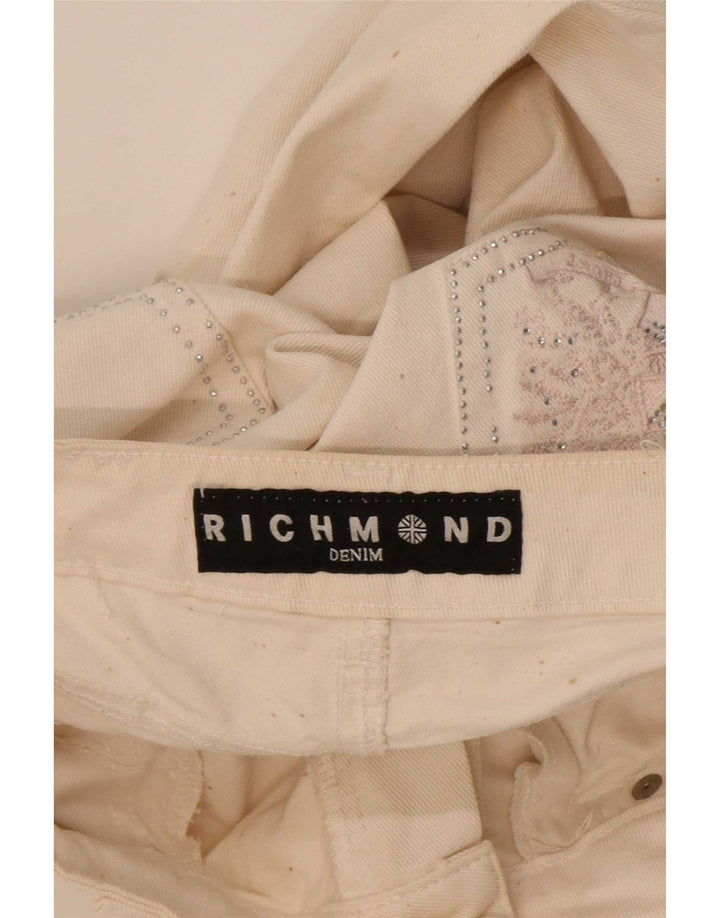 Vaqueros Rectos Richmond Mujer W29 L33 Algodón Blanco