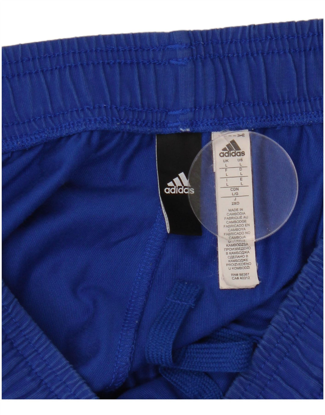 Adidas - Pantalón de chándal para hombre, talla grande, algodón azul