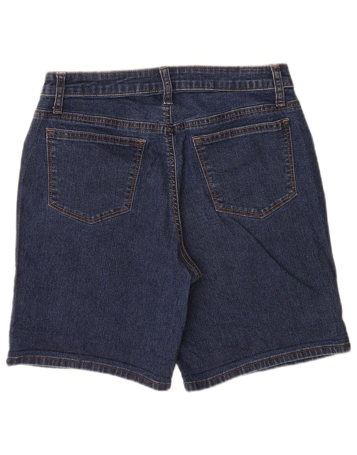 LEE Mujeres Riders Mid Rise Denim Shorts US 8 Mediano W28 Algodón Azul