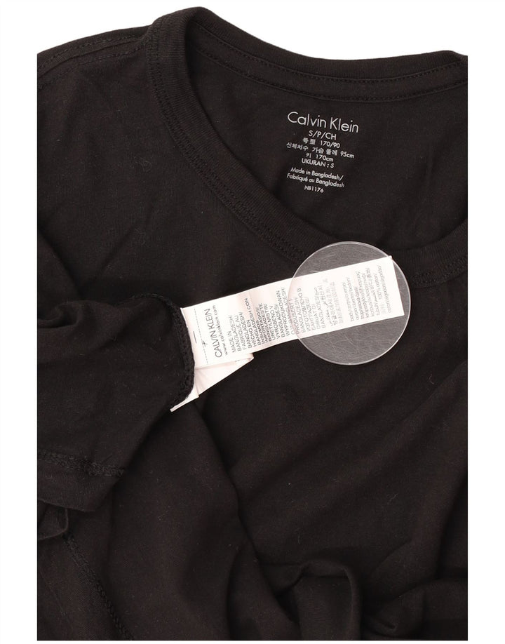 Calvin Klein - Camiseta para hombre, talla pequeña, algodón negro