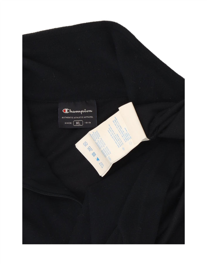 CHAMPION Jersey polar con cuello y cremallera para hombre XL Poliéster azul marino