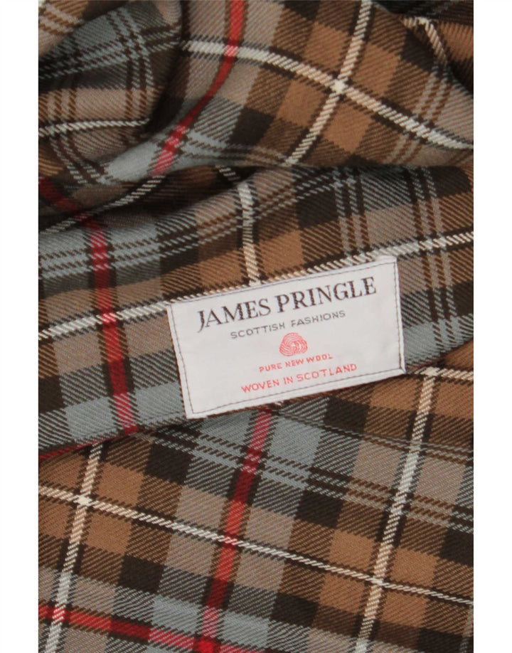 James Pringle Falda cruzada para mujer W30 Marrón medio Cuadros Lana nueva