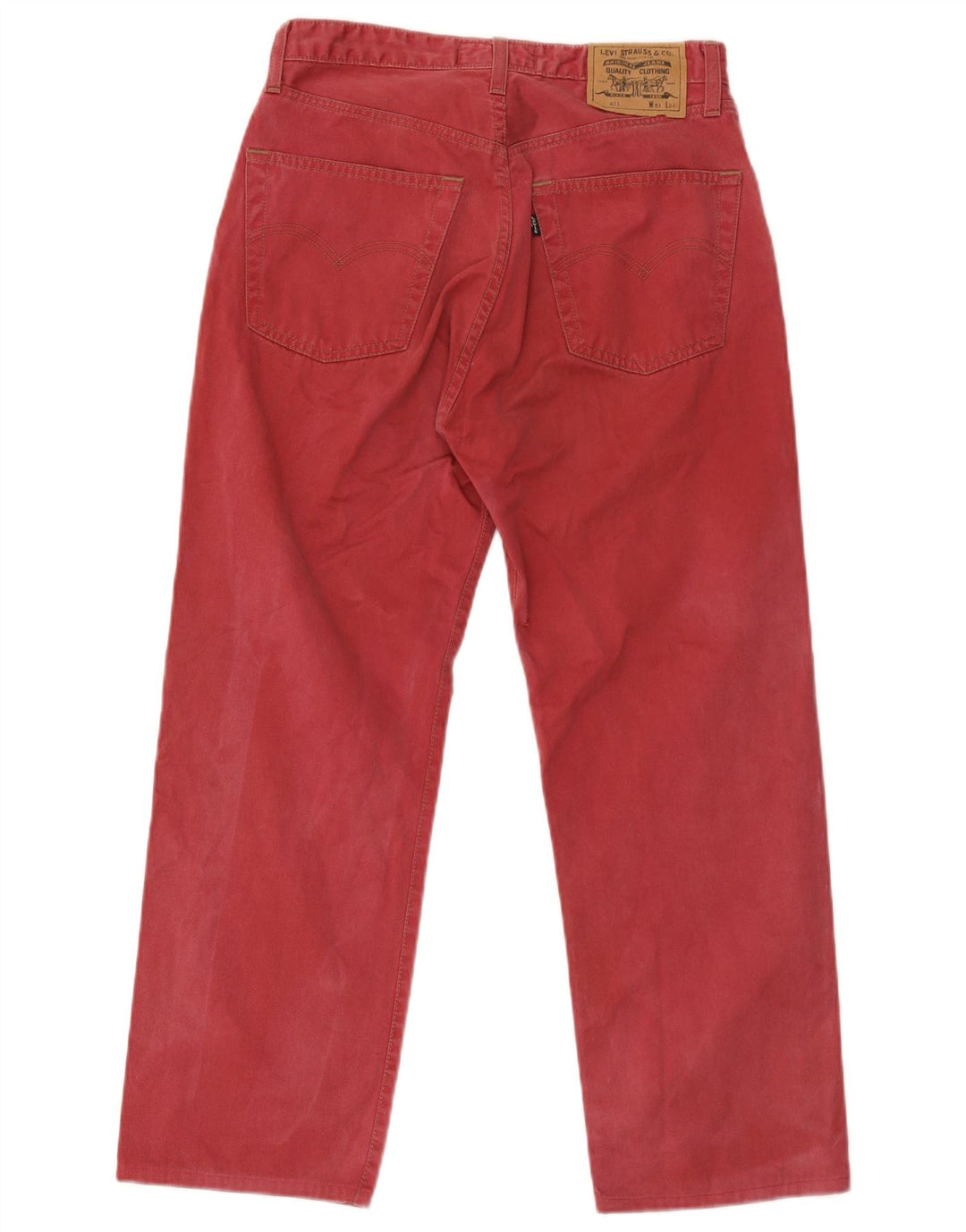 Levi's Jeans rectos 401 para hombre W31 L26 Algodón rojo