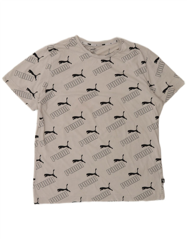 Puma - Camiseta gráfica para hombre, talla grande, color blanco