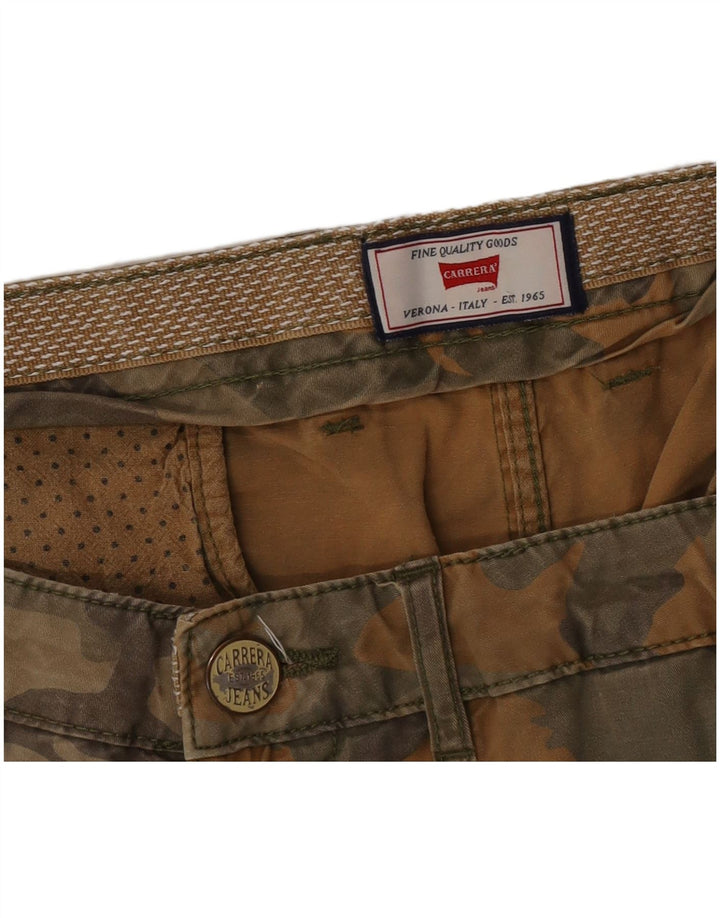 Carrera Shorts Cargo Hombre W38 XL Camuflaje Caqui