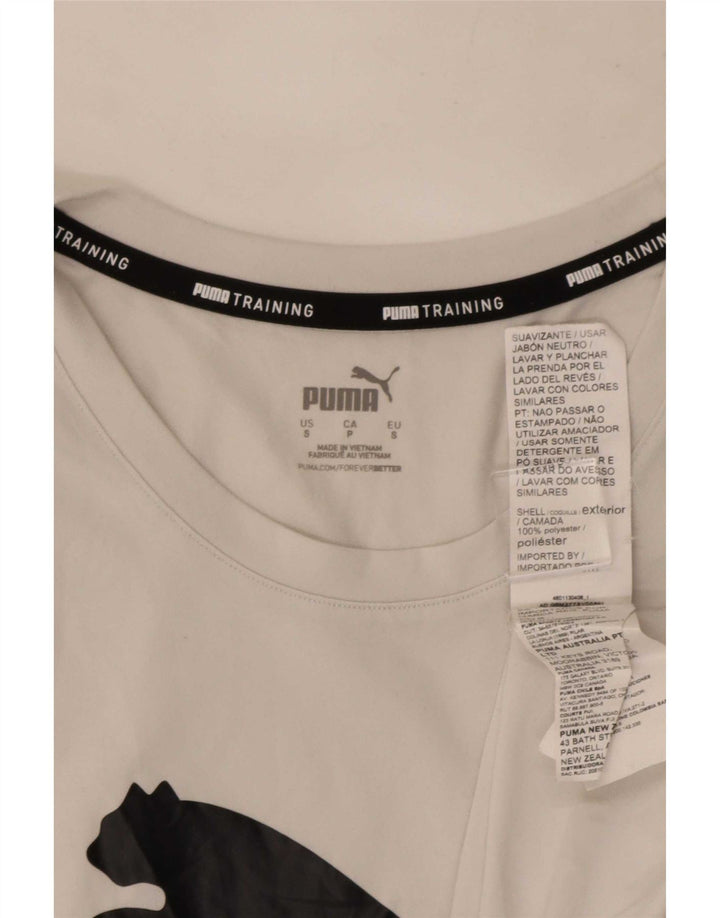 Puma Hombre Gráfico Chaleco Top Pequeño Poliéster Blanco