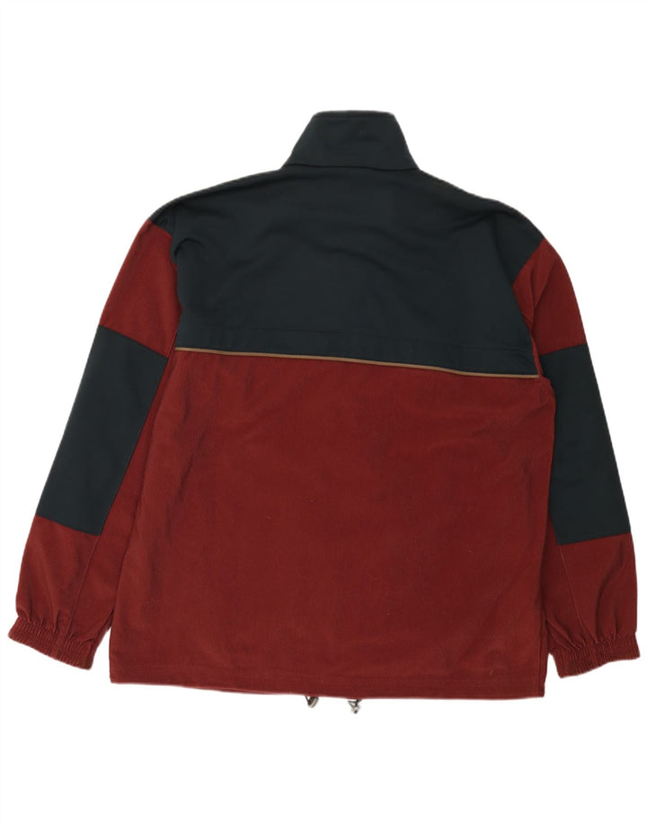 Diadora Chaqueta de chándal para hombre ES 42 Large Rojo Colorblock Poliéster