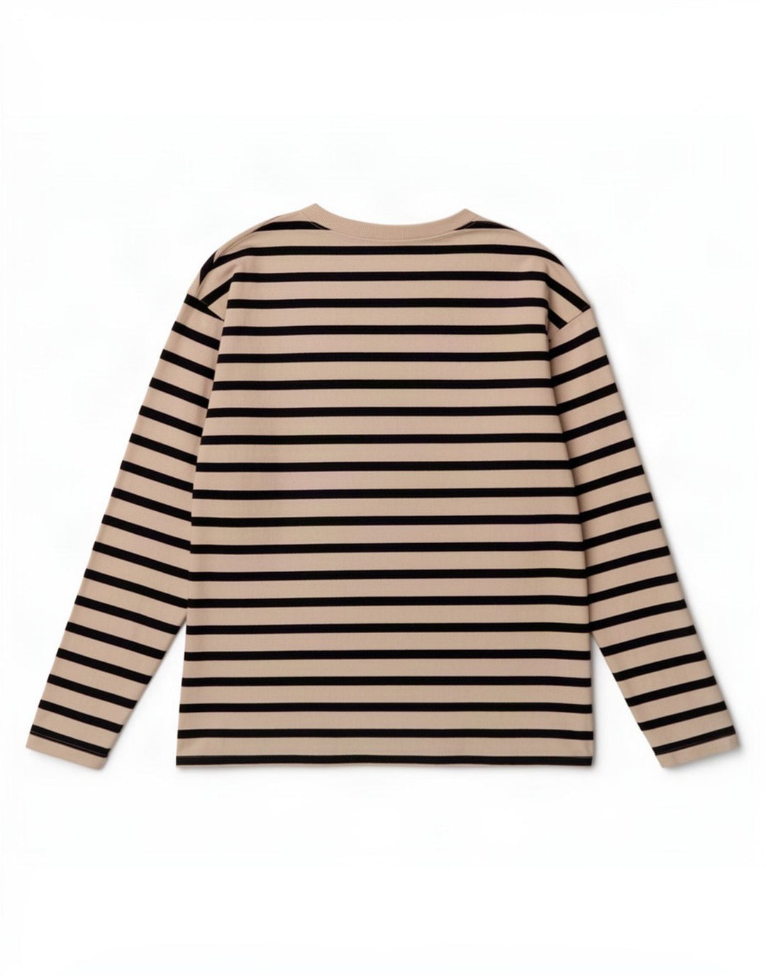 Zara Mujer Top Manga Larga UK 44 Mediano Rayas Blancas