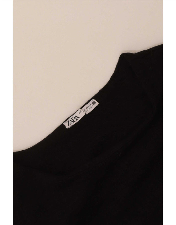 Zara Mujer Chaleco Top UK 10 Small Negro