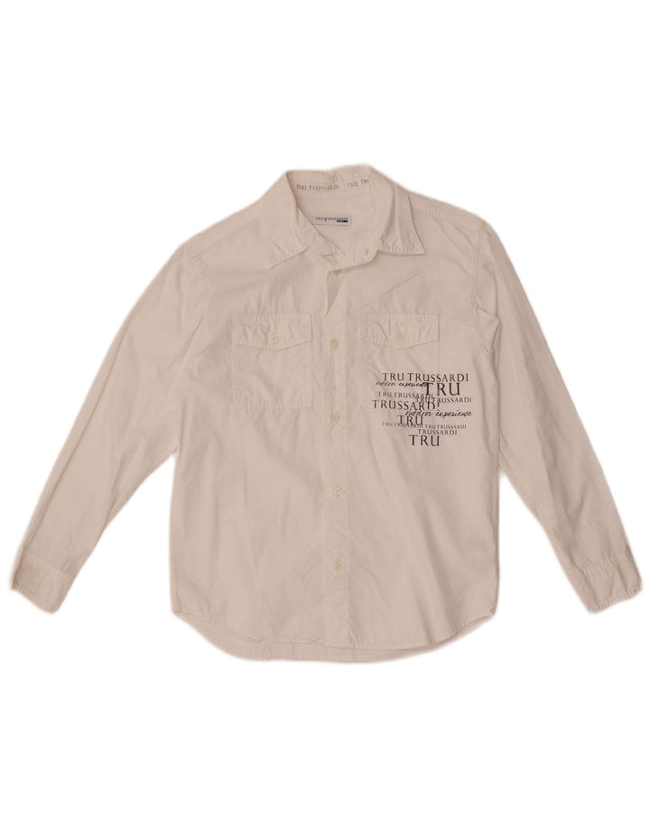 Trussardi Camisa gráfica para niño 8-9 años Algodón blanco