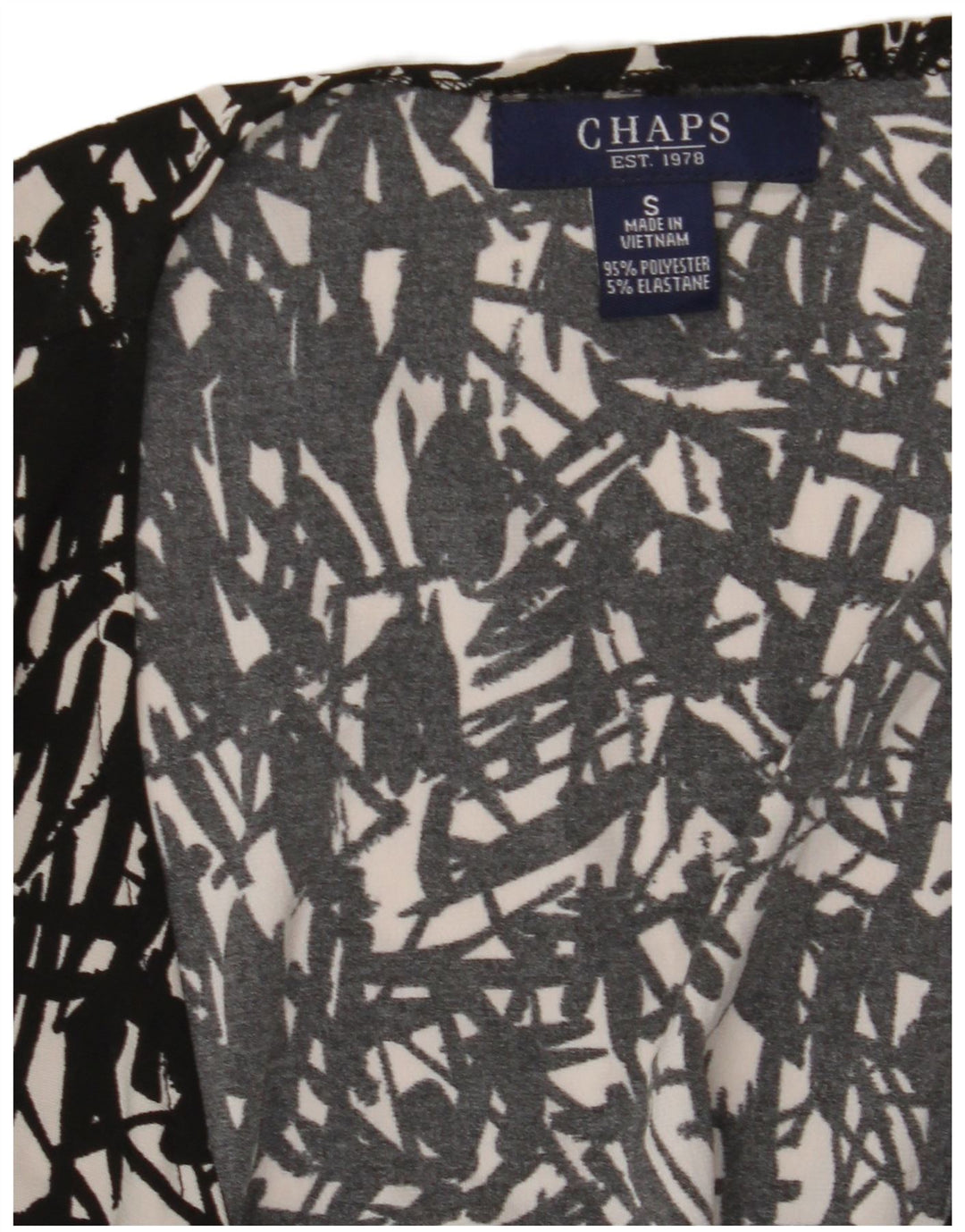 CHAPS Maxi Vestido para Mujer UK 10 Pequeño Poliéster Geométrico Negro