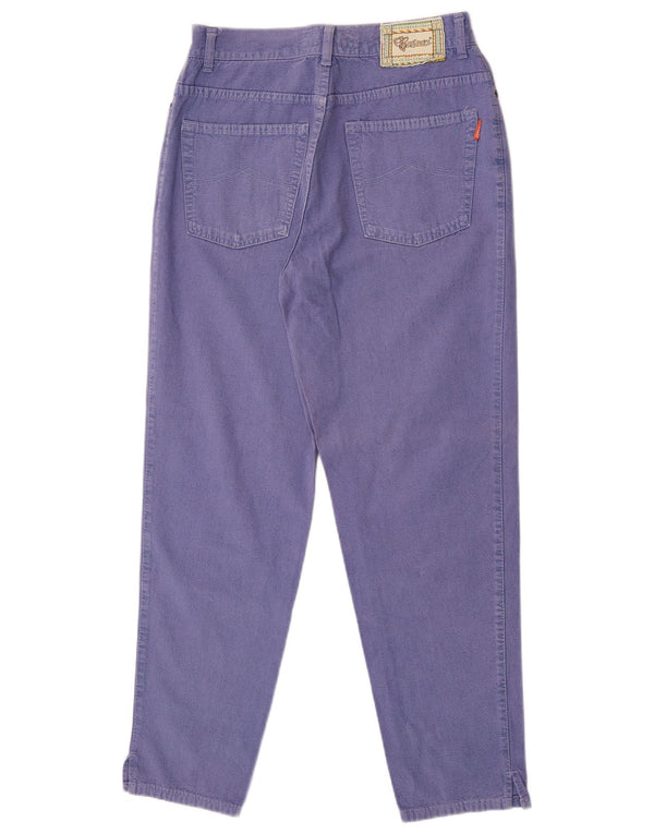 Casucci Jeans cónicos de cintura alta para mujer IT 50 XL W29 L30 Algodón morado