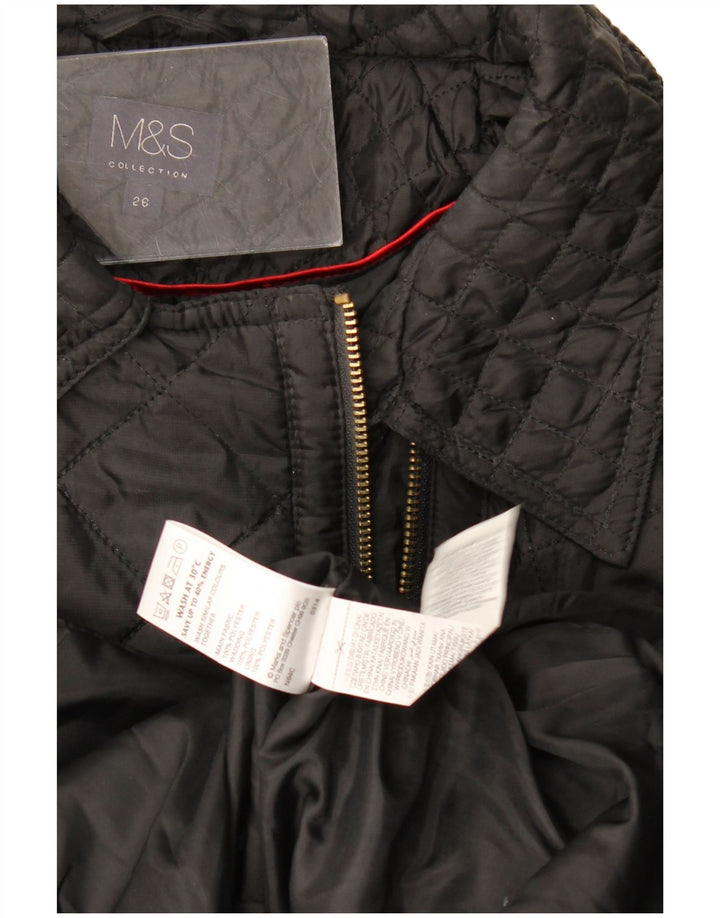 Marks & Spencer Chaqueta acolchada para mujer UK 26 XL Poliéster negro