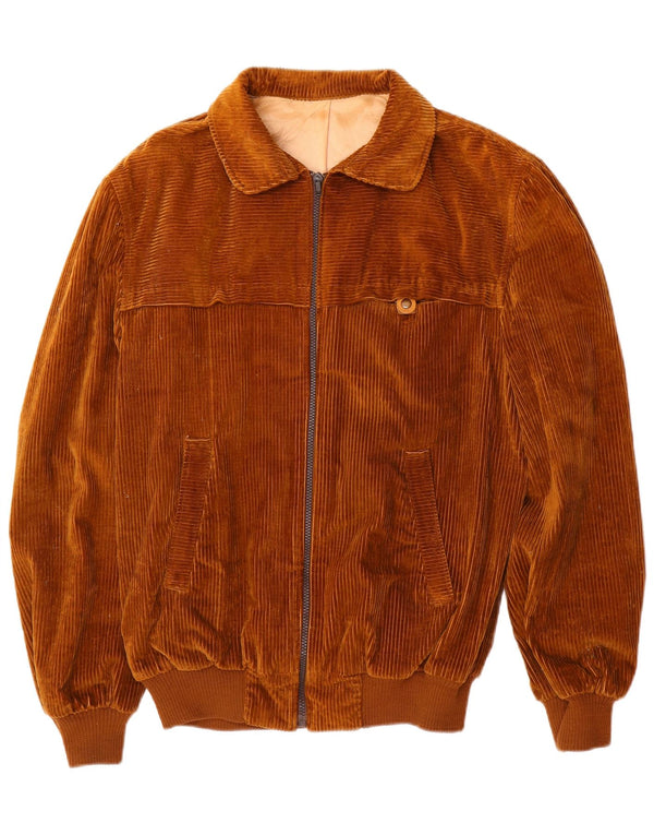 VINTAGE Chaqueta de pana para hombre Reino Unido 38 Marrón medio