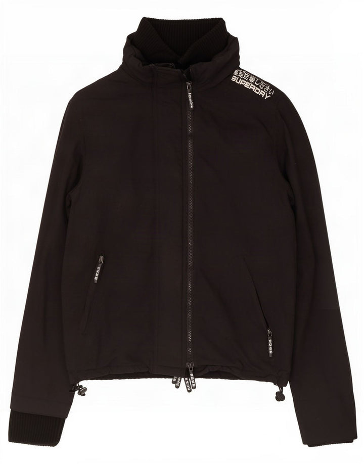 Chaqueta impermeable Superdry para mujer, talla 44, nailon negro grande