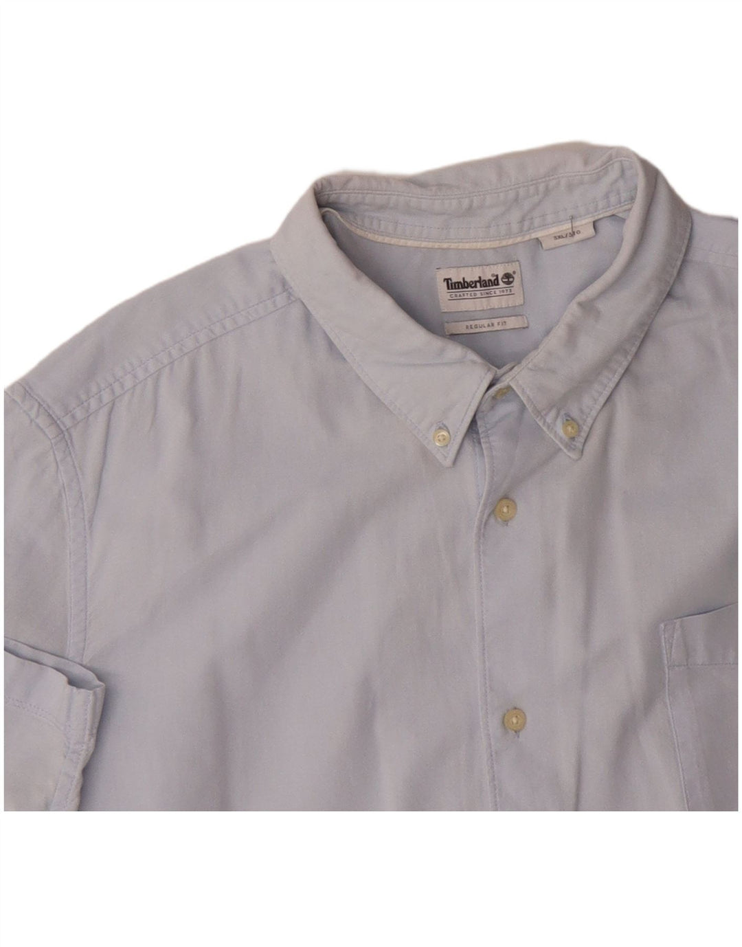 TIMBERLAND Camisa de manga corta de ajuste regular para hombre 3XL Algodón azul