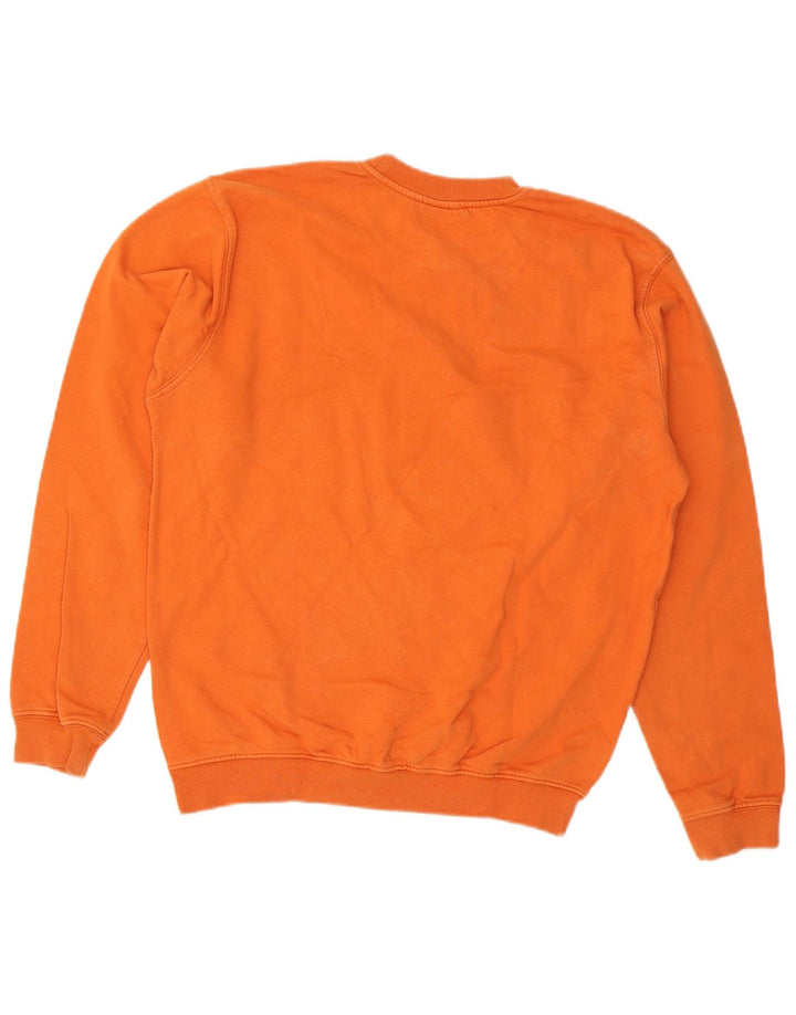 CHAMPION Mens Graphic Sweatshirt Jumper Medium Orange Cotton