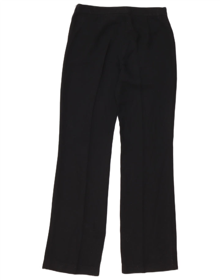 Zara Mujer Pantalón Casual Recto EU 40 Medium W30 L35 Poliéster Negro