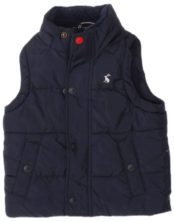 JOULES Baby Boys Padded Gilet 18-24 Months Navy Blue Polyester