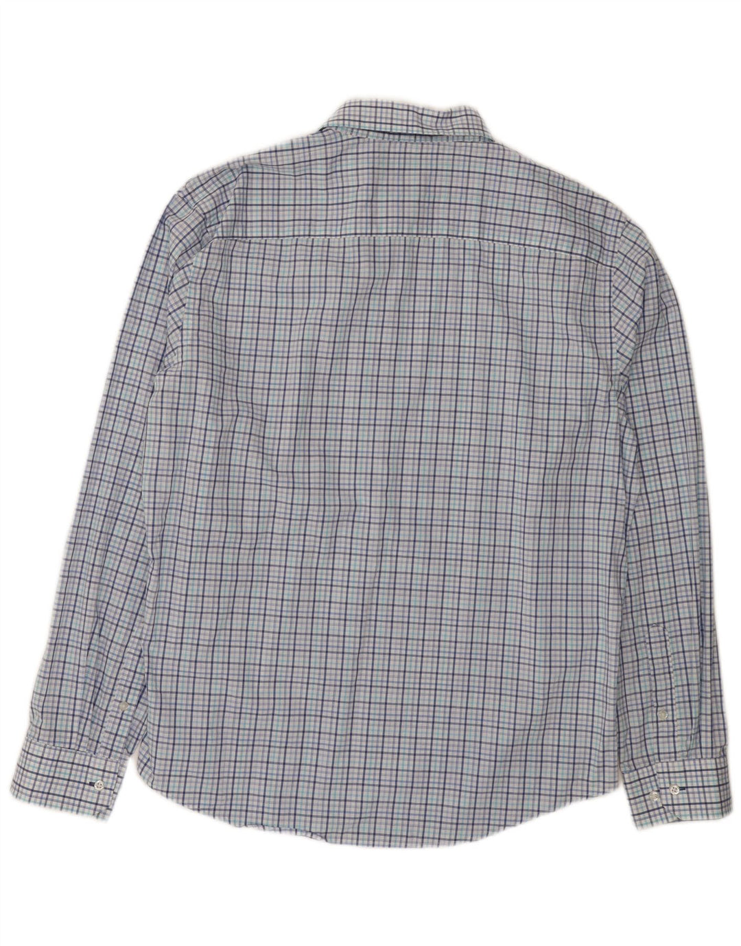 Camisa Izod para hombre talla 16 1/2 algodón a cuadros azul grande
