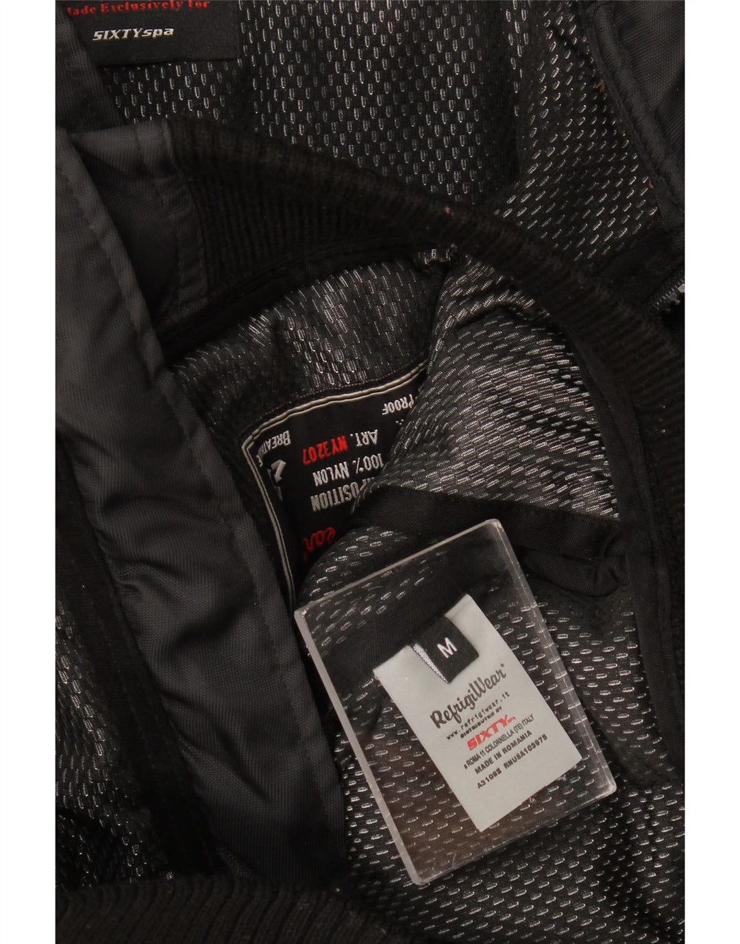 Refrigiwear Chaqueta acolchada con capucha para hombre UK 38 Mediana Poliamida negra