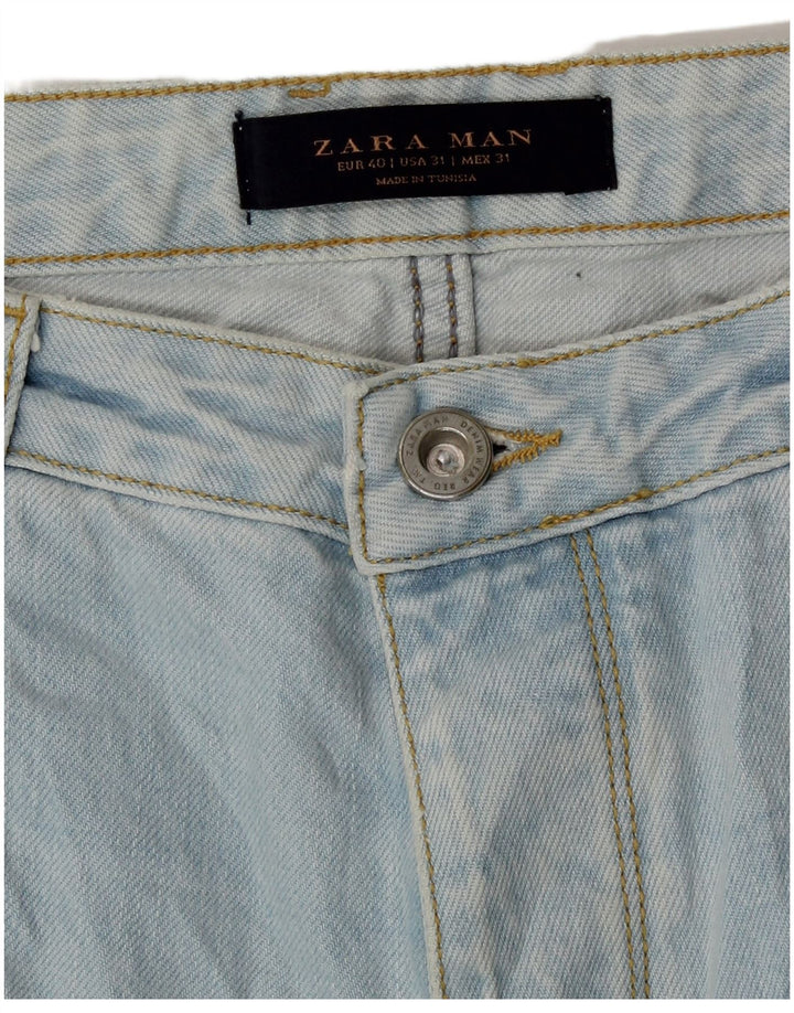 Zara Jeans rectos para hombre EU 40 Medium W31 L33 Algodón azul