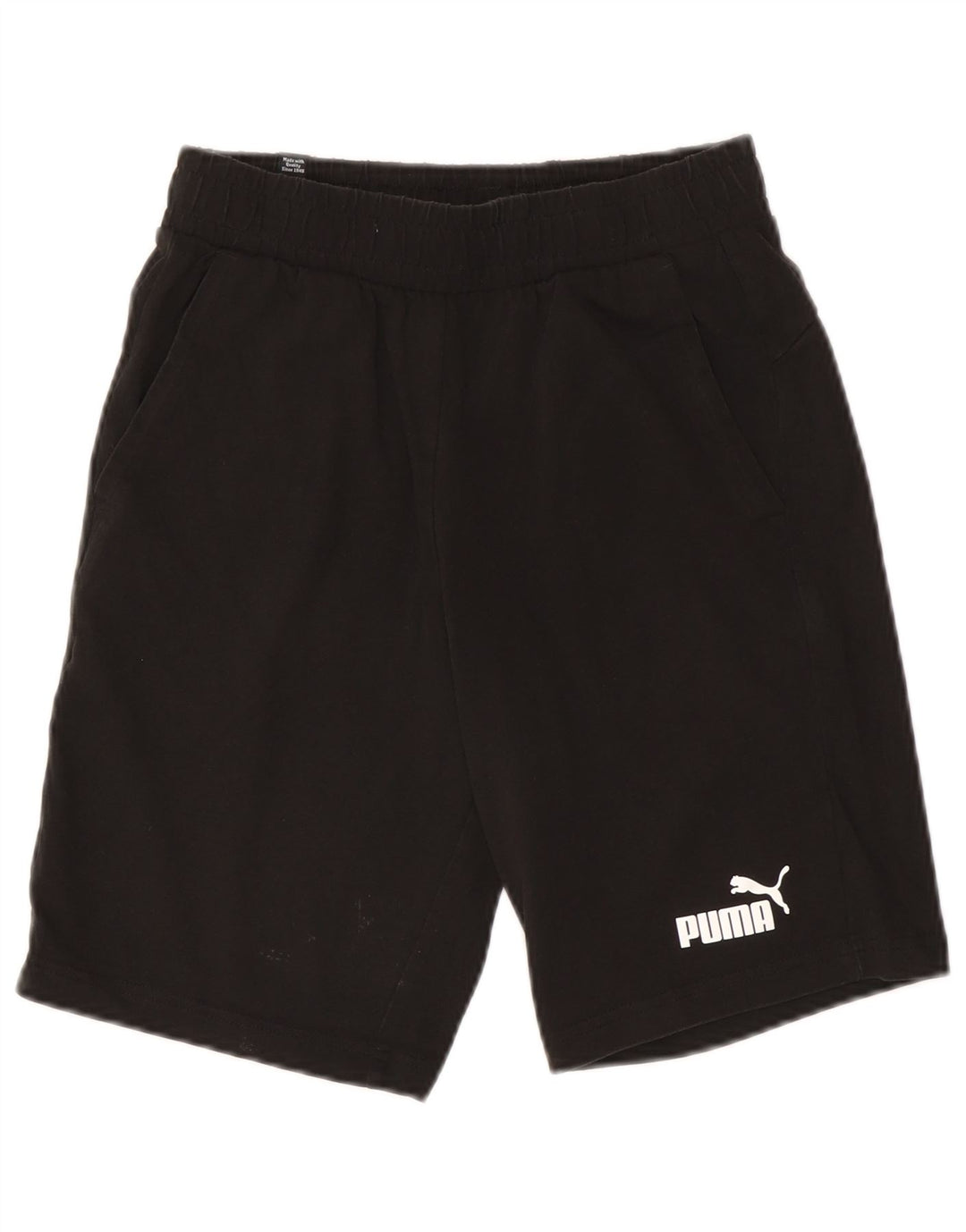 Puma Pantalones cortos deportivos para hombre pequeños de algodón negro