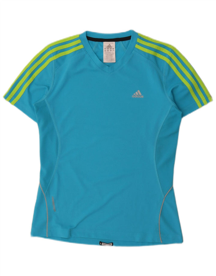 Adidas - Camiseta para mujer (talla 40), color azul medio, poliéster