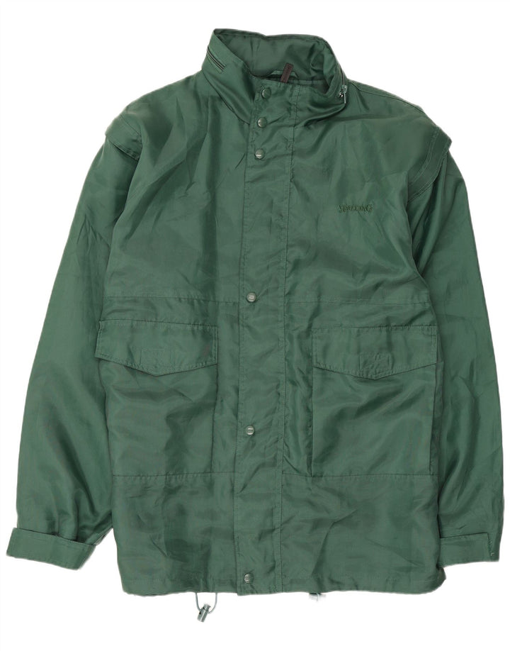 Spalding Chaqueta impermeable con capucha para hombre UK 42 XL Poliamida verde