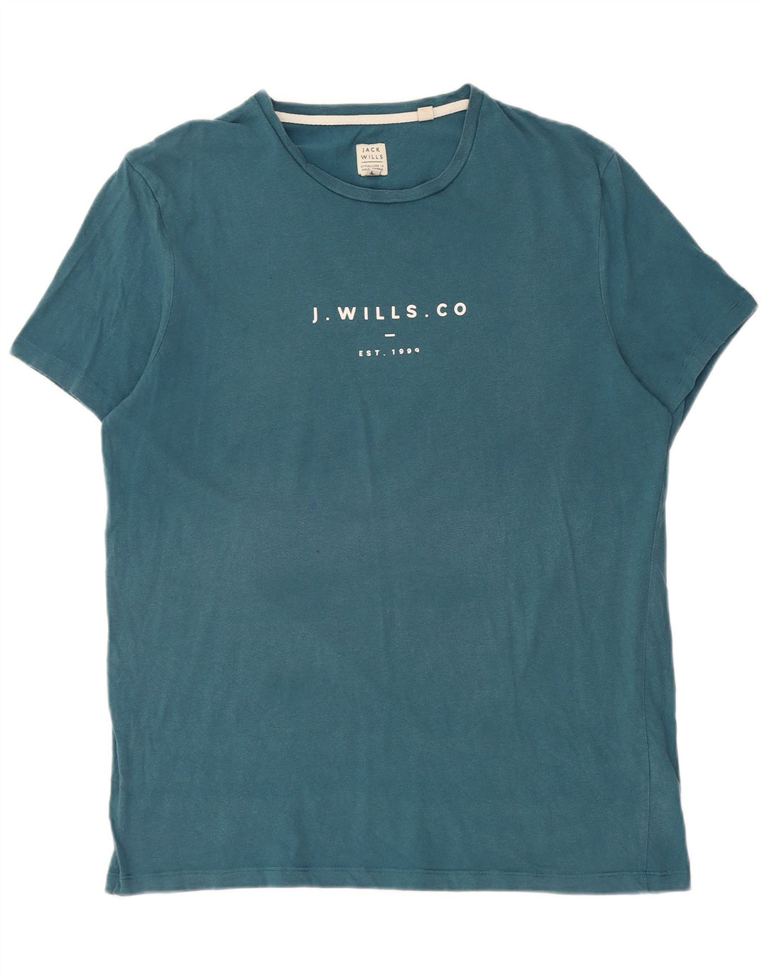 Jack Wills - Camiseta gráfica para hombre, color azul medio, algodón