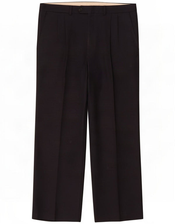 Pierre Cardin Pantalón de traje con pinzas para mujer IT 54 3XL W38 L30 Azul marino