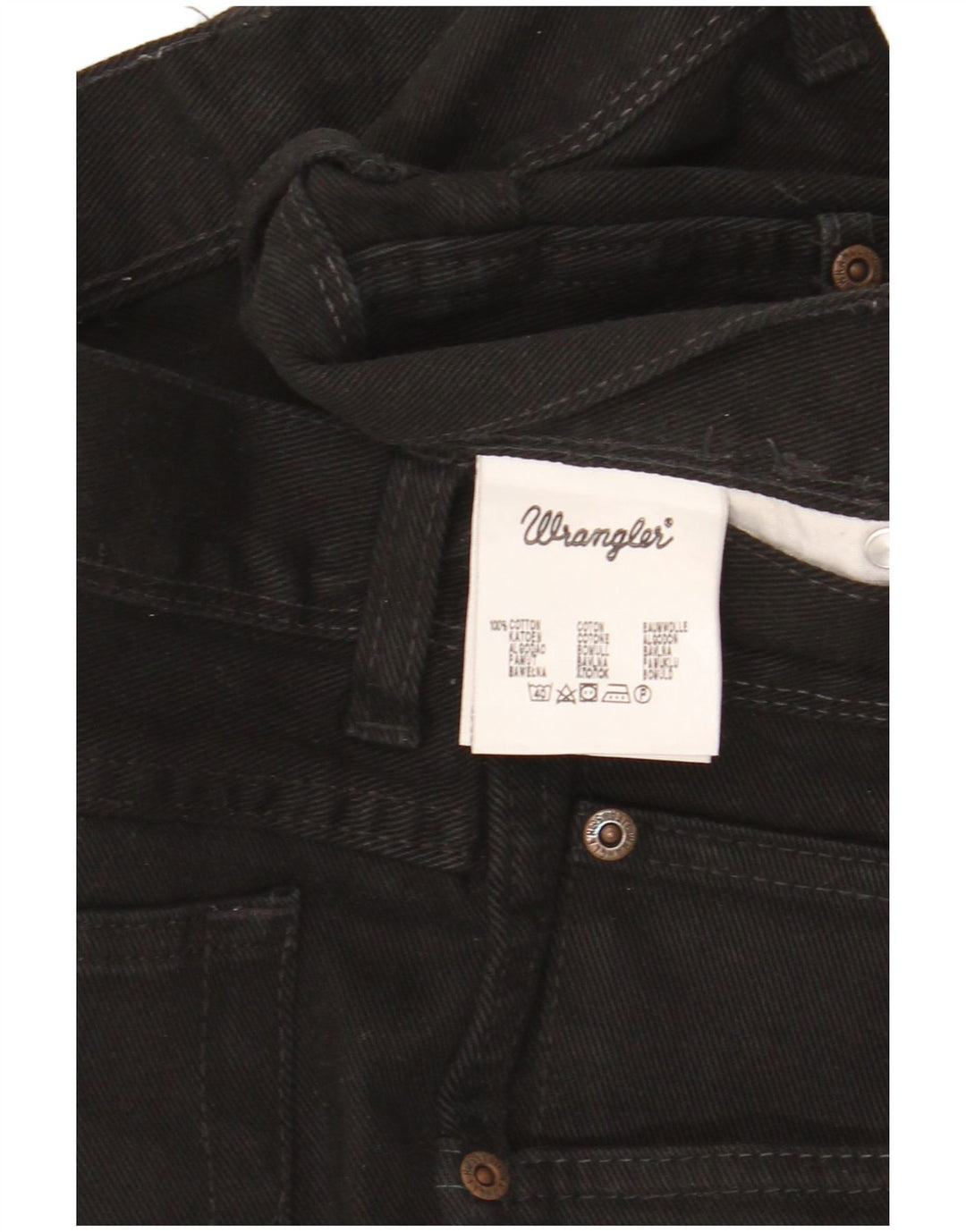 Wrangler Vaqueros rectos de corte regular para hombre W38 L30 Algodón negro