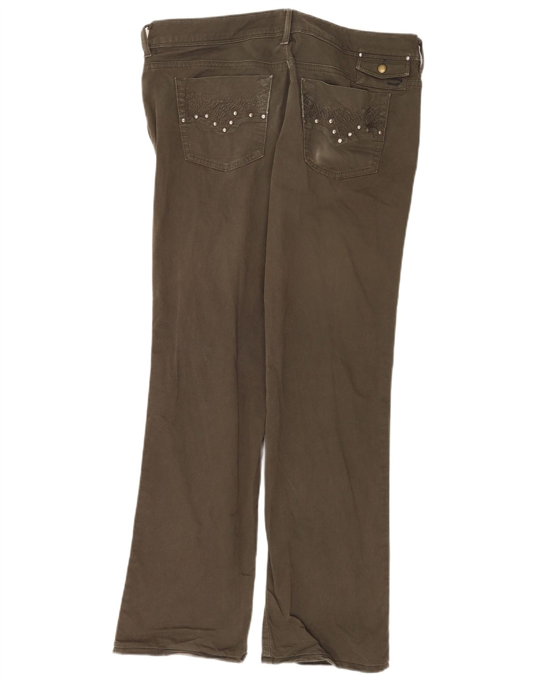 Vaqueros Bootcut Mujer Diesel W33 L30 Algodón Caqui