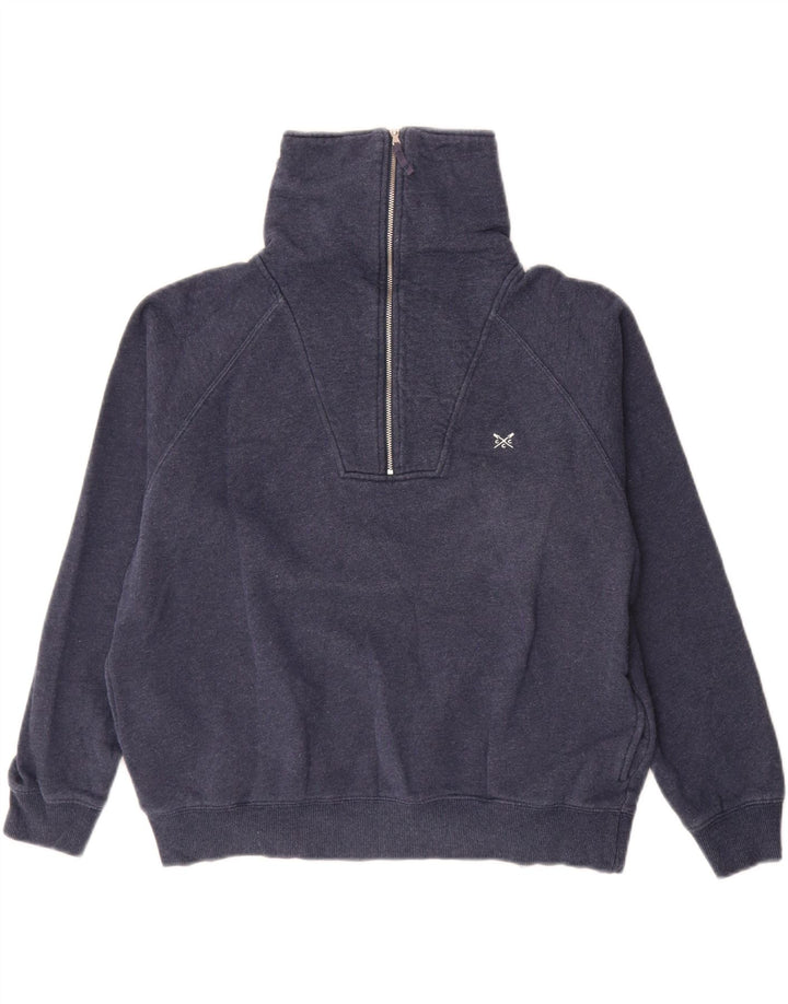CREW CLOTHING Jersey de sudadera extragrande para mujer UK 10 Small Azul marino