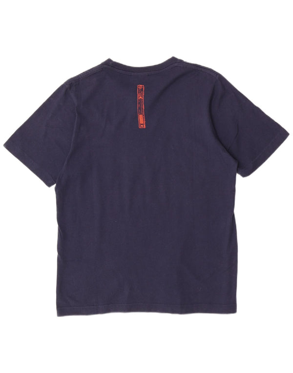 Nike Mens Graphic T-Shirt Top UK 36/38 Small Navy Blue Cotton