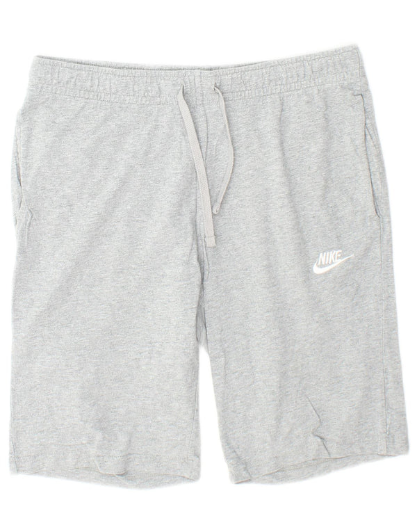 Pantalones cortos deportivos Nike para hombre de algodón gris medio