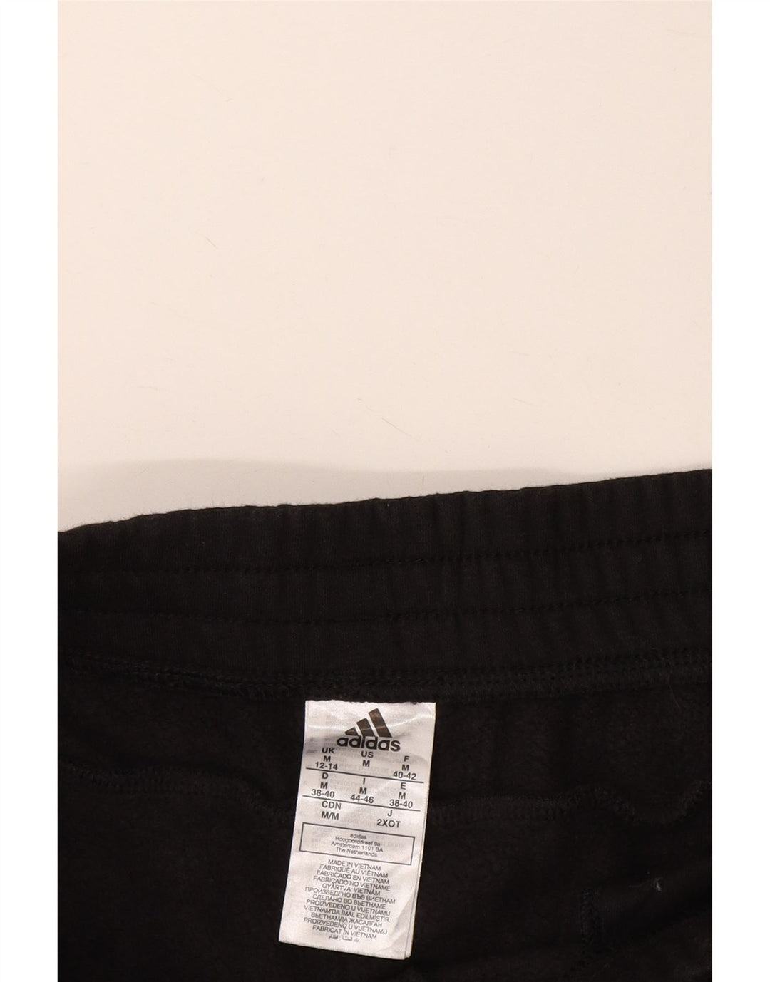ADIDAS Pantalones de chándal para mujer Joggers UK 12/14 Mediano Negro Algodón