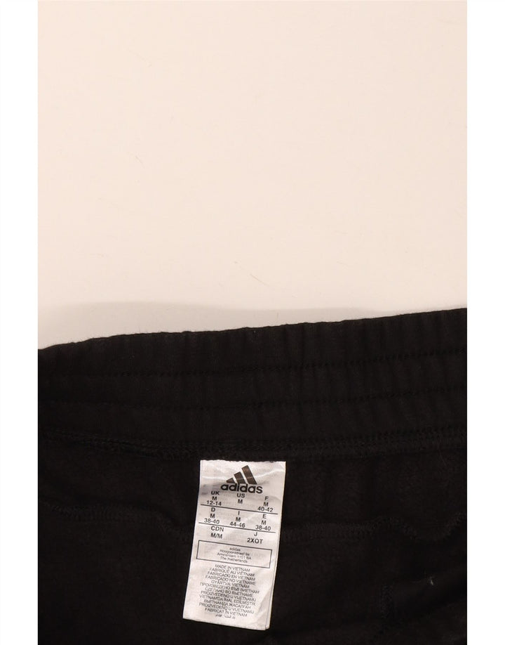 ADIDAS Pantalones de chándal para mujer Joggers UK 12/14 Mediano Negro Algodón