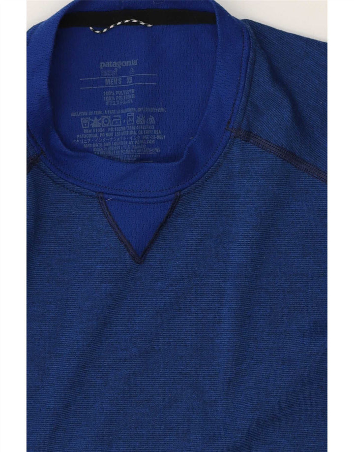 Patagonia Hombre Regular Fit Top Manga Larga XS Poliéster Azul