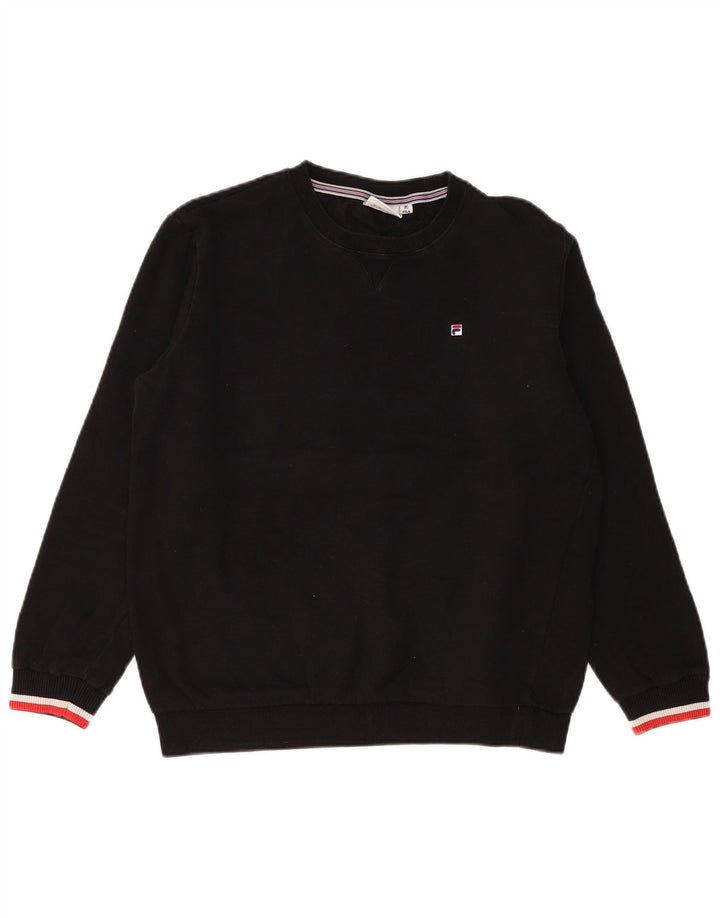FILA - Sudadera extragrande para mujer, talla 10, algodón negro pequeño