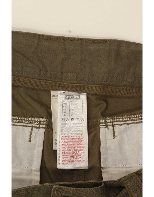 Shorts Cargo Mujer Decathlon IT 52 XL W36 Caqui Algodón Geométrico